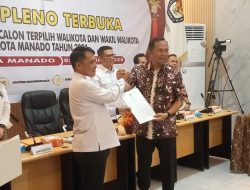KPU Manado Tetapkan AARS Wali Kota dan Wakil Wali Kota Terpilih
