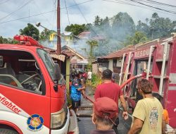 Rumah Warga Mahawu Ludes Dilalap Api, Satu Penghuni Rumah Alami Luka Bakar