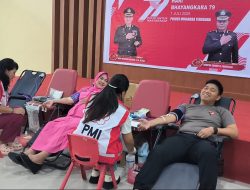 Polres Mitra Laksanakan Donor Darah dan Berbagi Bansos