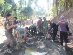 Sinergitas TNI Polri pada TMMD 125 Kodim 1309/Manado