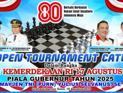 Open Turnamen Catur Piala Gubernur Sulut 2025, Meriahkan HUT ke-80 RI