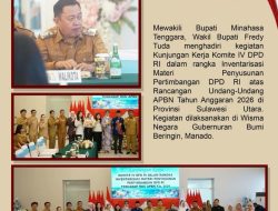 Wabup Fredy Tuda Hadiri Kunker Komite IV DPD RI di Wisma Negara Gubernuran Bumber Manado