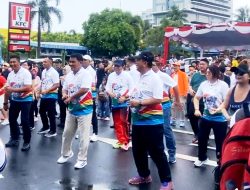 Gubernur Yulius Goyang Lagu Tabola Bale di Launching Maskot Porprov