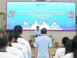 Gubernur Yulius Selvanus Lepas Kontingen PORNAS Korpri
