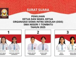 Ikuti Sistim Pilkada, SMA Negeri 1 Tombatu Bersama KPU Sukses Laksanakan Pemilihan Pengurus OSIS