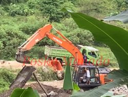 Gunakan Excavator, Galian C di Sungai Moayat Kobo Kecil Milik Abo Tak Tersentuh Hukum