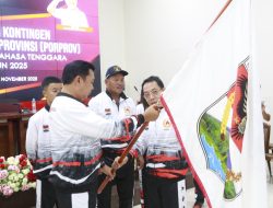 Wakili Bupati Mitra, Elly Sangian Lepas Kontingen PORPROV Sulut