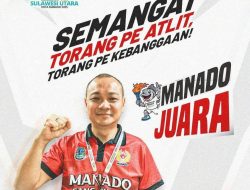 Reza Rumambi Sukses Bawa Kontingen Manado Jawara Medali Emas Porprov 2025