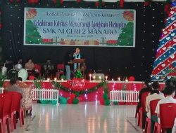 Ibadah Perayaan Natal SMK Negeri 2 Manado, Kepsek Julius Koloway: Sambut Natal Dengan Sukacita