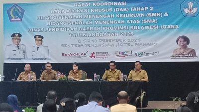 Dinas Pendidikan Sulut Gelar Rakor DAK Tahap 2 Bidang SMA/SMK TA 2025, Ini Kata Kadis Femmy Suluh