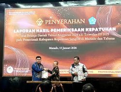 Bulahari–Pakaya Terima LHP BPK, 8 Temuan Jadi Catatan Serius Pengelolaan Anggaran Sangihe