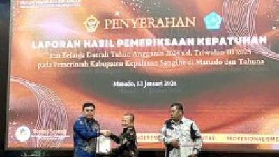 Bulahari–Pakaya Terima LHP BPK, 8 Temuan Jadi Catatan Serius Pengelolaan Anggaran Sangihe