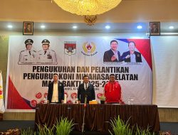 KONI Minsel 2025–2029 Dikukuhkan, Wongkar Fokus Akselerasi Prestasi