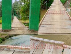 Diduga Asal Jadi, Masyarakat Keluhkan Proyek Rehabilitasi Jembatan Gantung Monsi