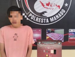 Satresnarkoba Polresta Manado Ungkap Kasus Peredaran Sabu di Sario, Satu Pria Dengan 5 Paket Barang Bukti Diamankan