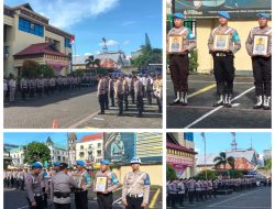 Tiga Oknum Polisi Dipecat, Polresta Manado Gelar Upacara PTDH