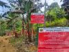 DILARANG! Jalan Masuk PETI Gunung Tagin Ditutup Warga dan PT JRBM Pasang Papan Peringatan Wilayah Kontrak Karya