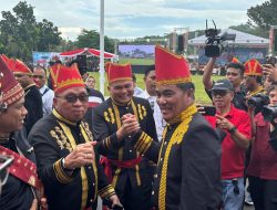 Bupati Ronald Kandoli Ikuti Upacara Peristiwa Merah Putih di Lapangan KONI Sario