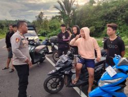Polsek Pineleng Gelar Patroli Antisipasi Balap Liar di Jalan Ring Road 3