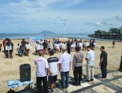 Polsek Sario Laksanakan Pengamanan Festival Beach Wrestling Indonesia se-Sulut di Kawasan Boulevard Manado