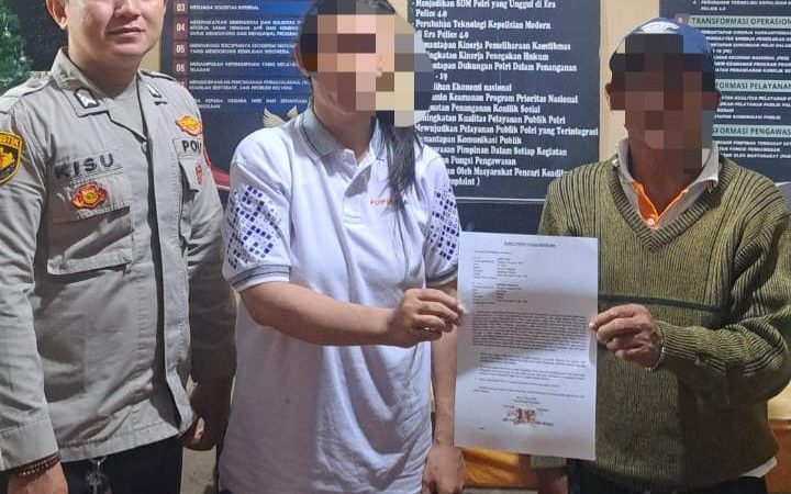 Jajaran Polsek Wori saat menangani kasus pengancaman.