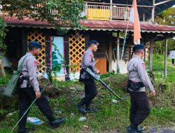 Tim Jibom Satbrimob Polda Sulut Sterilkan Kawasan Megamas