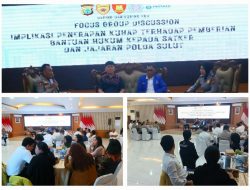 Pusat Studi Kepolisian Polda Sulut Gelar FGD Implementasi UU KUHP dan KUHAP Baru
