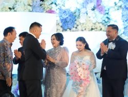 Bupati Ronald Kandoli Hadiri Resepsi Pernikahan Putra Gubernur Sulut, Fighter Aprilian dan Angelika Intan Ciayadi