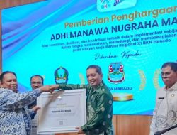 Wakili Wali Kota Manado Steaven Dandel Terima Penghargaan Adhi Manawa Nugraha Madya
