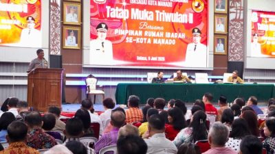Kapolresta Manado Kombes Pol Irham Halid saat menghadiri kegiatan tatap muka bersama BKSAUA. Foto istimewa