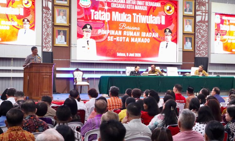 Kapolresta Manado Kombes Pol Irham Halid saat menghadiri kegiatan tatap muka bersama BKSAUA. Foto istimewa
