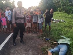 Bhabinkamtibmas Polsek Pineleng Tangani Laka Tunggal di Kalasey, Korban Meninggal Dunia 