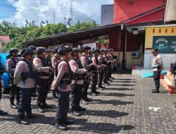 Pimpin Apel Pengamanan Jelang Pemilihan Hukum Tua Serentak, Kapolsek Pineleng Tekankan Netralitas Polri