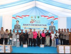 Kapolresta Manado Dampingi Kapolda Sulut Pada Puncak Bakkes dan Bansos Hari Bhayangkara ke-80