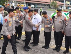 Kapolresta Manado Dampingi Kapolda Sulut Jemput dan Amankan Keberangkatan Kapolri di Bandara Sam Ratulangi