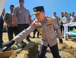 Kapolda Sulut Letakkan Batu Pertama Pembangunan Gedung Satpas Polres Minahasa Selatan