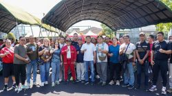 Kodam XIII/Merdeka menggelar olahraga bersama, coffee morning, dan nonton bareng Piala Dunia bersama insan pers Sulawesi Utara di Makodam XIII/Merdeka, Selasa (7/7/2026).