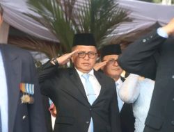Niklas Silangen Ikuti Upacara Penurunan Bendera di Pemprov Sulut