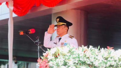 Bupati Franky Donny Wongkar, S.H, sebagai Inspektur Upacara Peringatan HUT ke-81 Kemerdekaan Republik Indonesia. (ist)