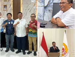 Ketua Umum KONI Sulut Jerry Waleleng Terima Kunjungan Panitia Musorkab