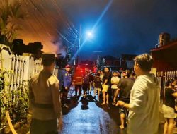 Polsek Sario Bersama Rayon Pantera Amankan TKP Dua Rumah Terbakar di Ranotana