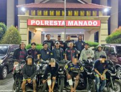 Empat Terduga Pelaku Curanmor Dibekuk URC Polresta Manado, Lima Motor Diamankan