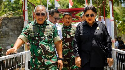 Pangdam XIII/Merdeka Mayjen TNI Mirza Agus, S.I.P., meninjau langsung Jembatan Perintis Garuda di Desa Kokoleh Satu, Kecamatan Likupang Selatan, Kabupaten Minahasa Utara (Minut), Rabu (2/9/2026).