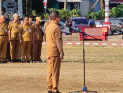 Steve M. H Lolowang S. PT. MM Dipercayakan Jadi Pemimpin Upacara di Apel ASN Pemkot Manado