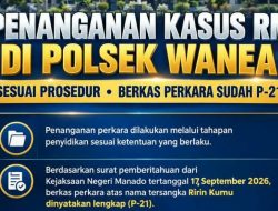 Polsek Wanea Tegaskan Penanganan Perkara RK Sesuai Prosedur Hukum